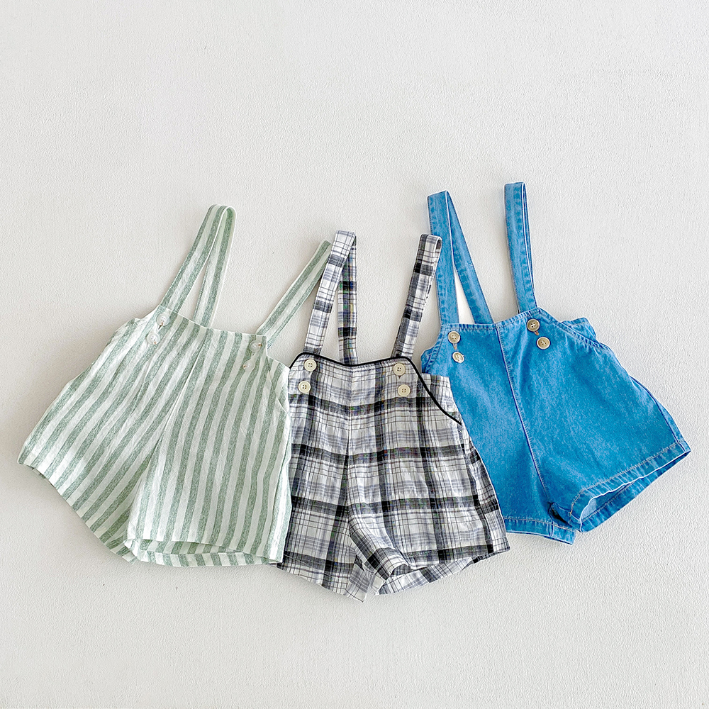 Baby Overall Denim - Vintage Linen Cotton Denim Baby Kids