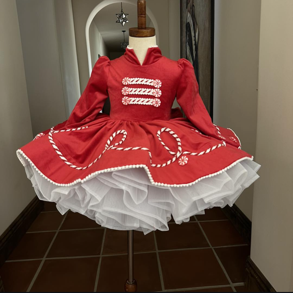 Baby Xmas Clothing - 0-12Y Baby Girl Winter Red Velvet