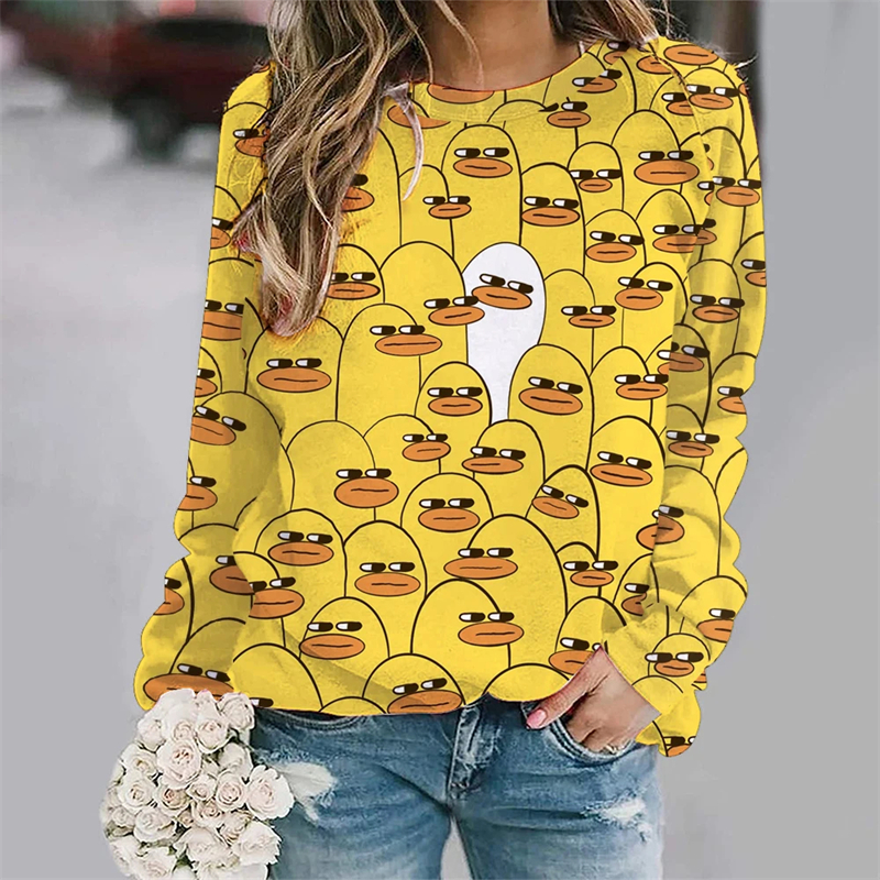 Baby Yellow Clothing Women - Funny Yellow Baby Duck 3D Print