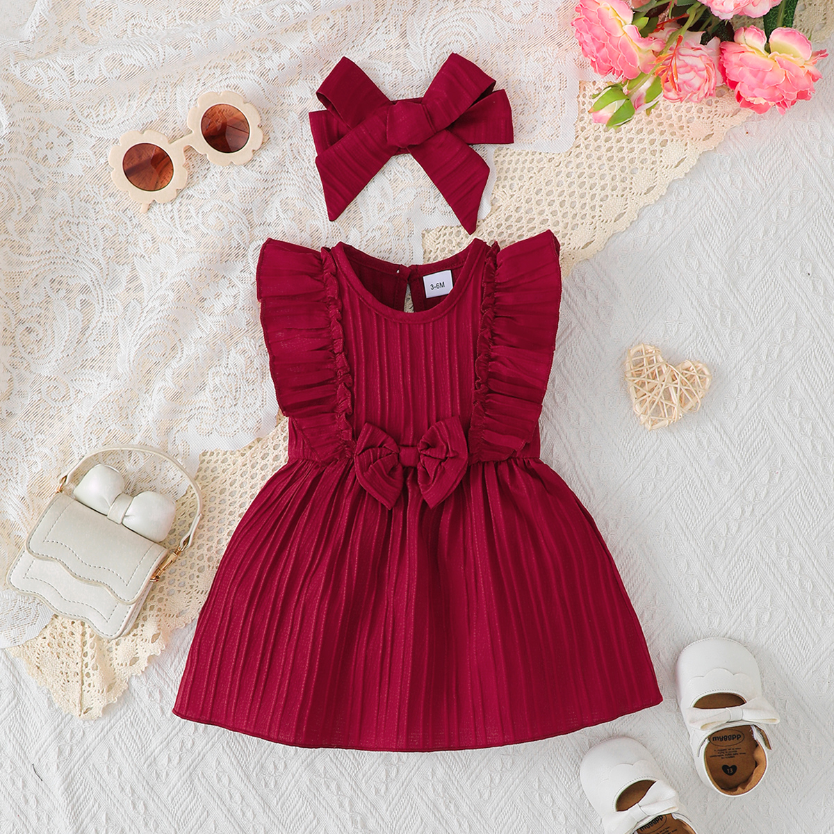 Baby Xmas Clothing - Newborn Baby girl Dress Christmas sleeveless