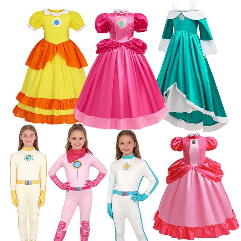 Baby Q Clothing - Peach Princess Dress Girl Cosplay Daisy