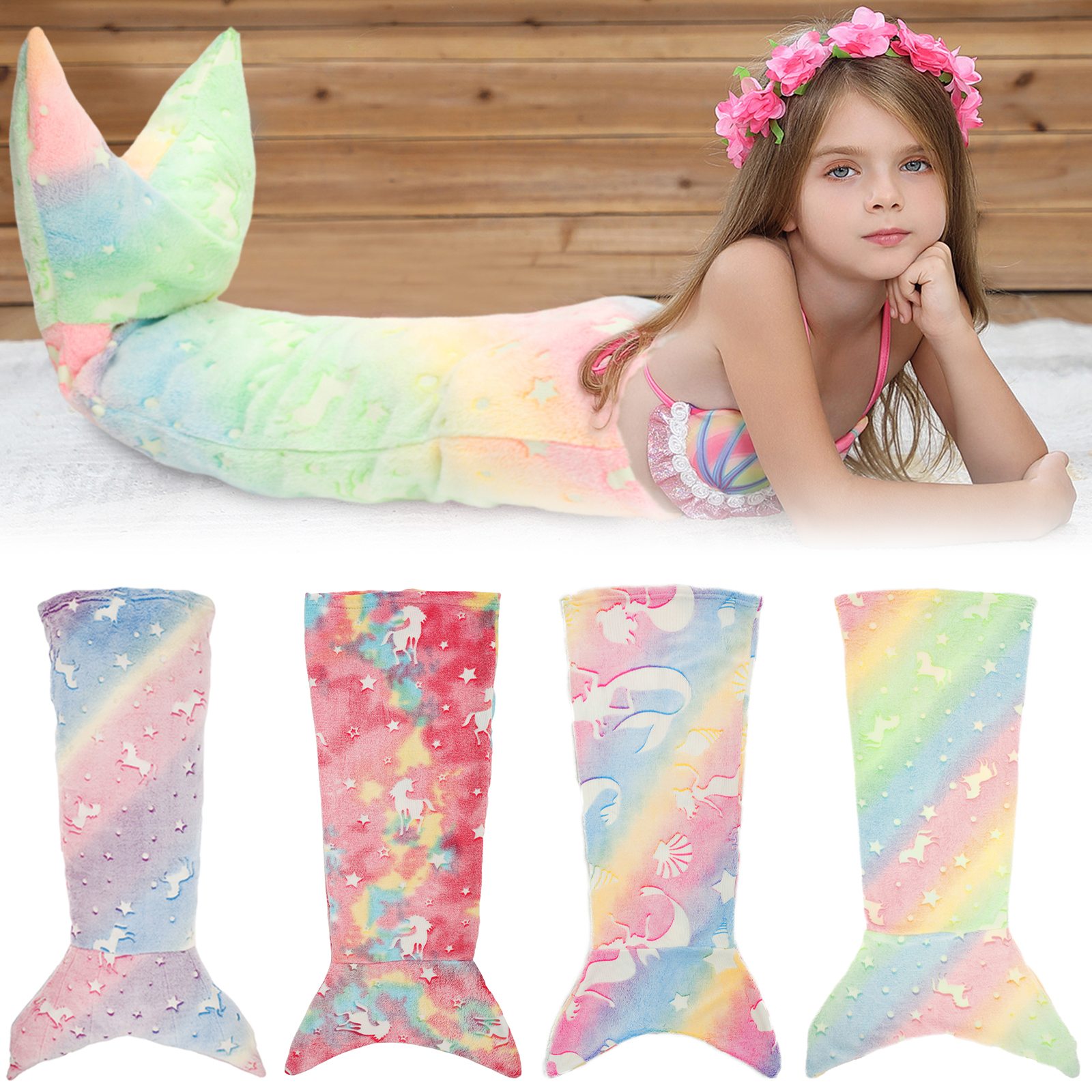 Fleece Sleep Bag - Flannel Mermaid Sleeping Bag Super Soft