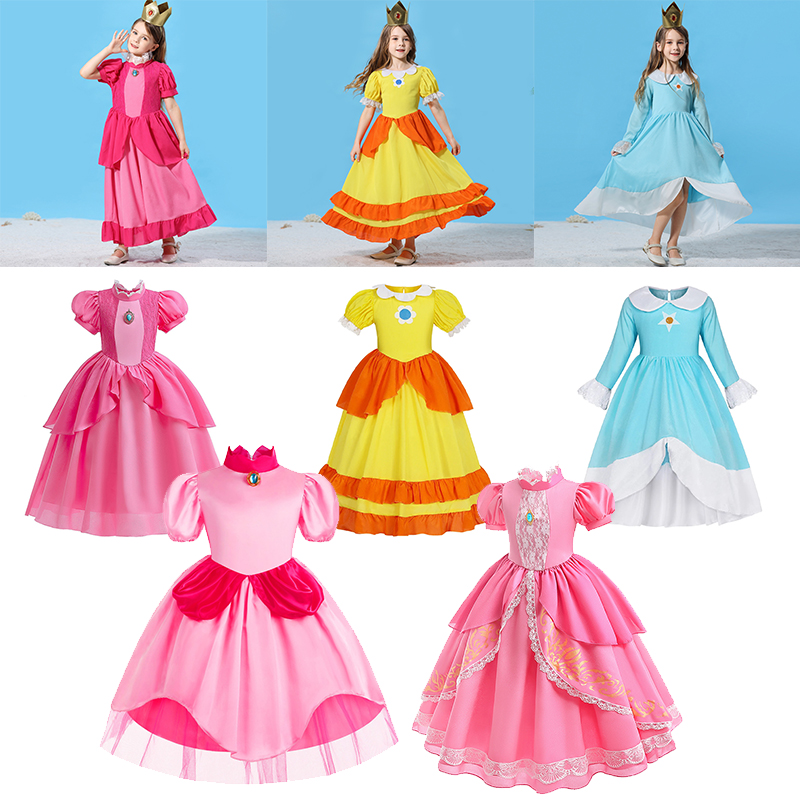 Baby Q Clothing - Peach Princess Dress Girl 2-10 Yrs
