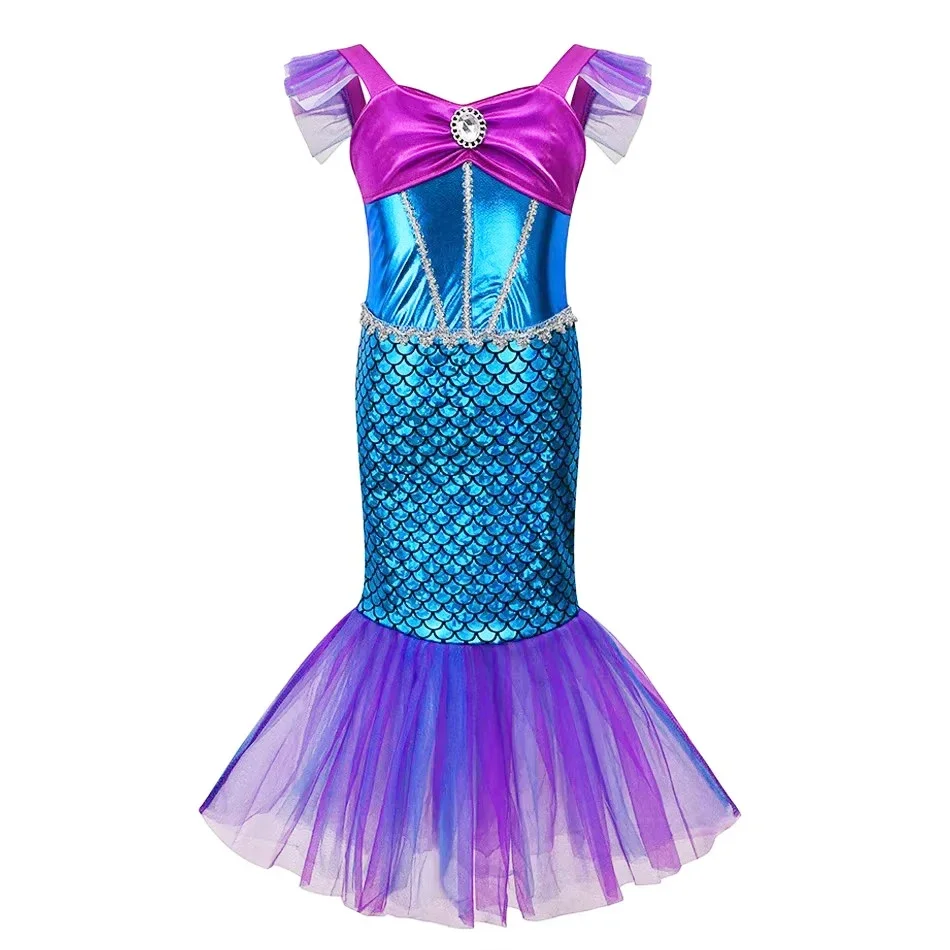 Mermaid Dress Girls Kids Cospl – Baby Q Clothing Bewertung und Preis