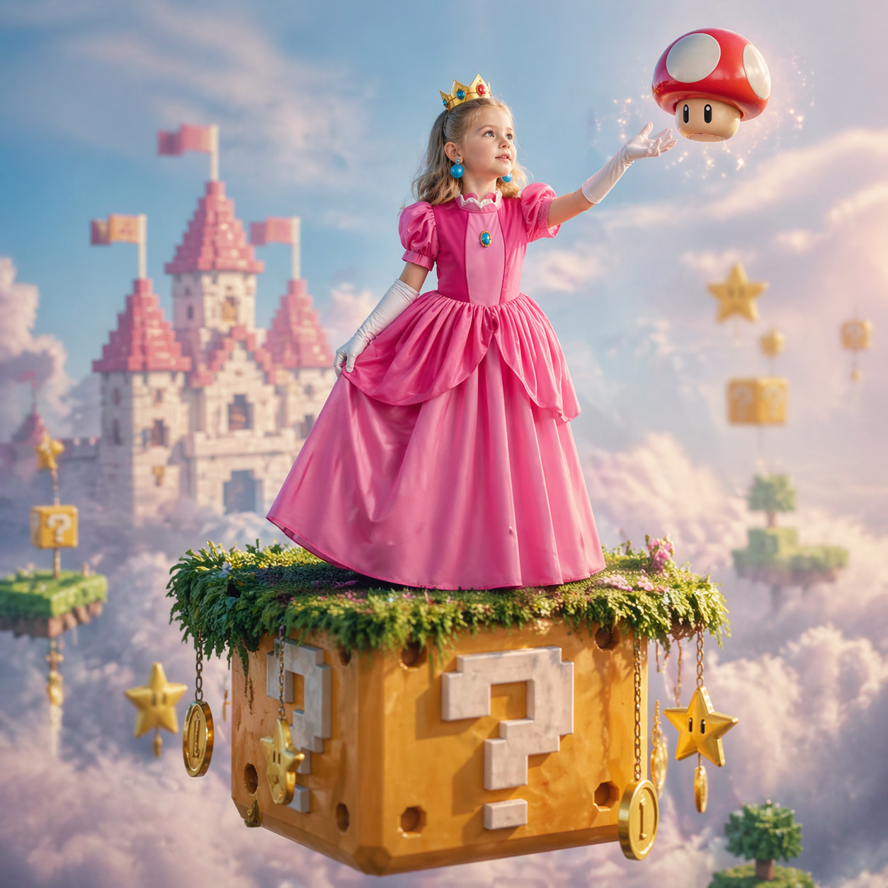 Princess Peach Style Dress Up  – Baby Clothing For Girls Bewertung und Preis