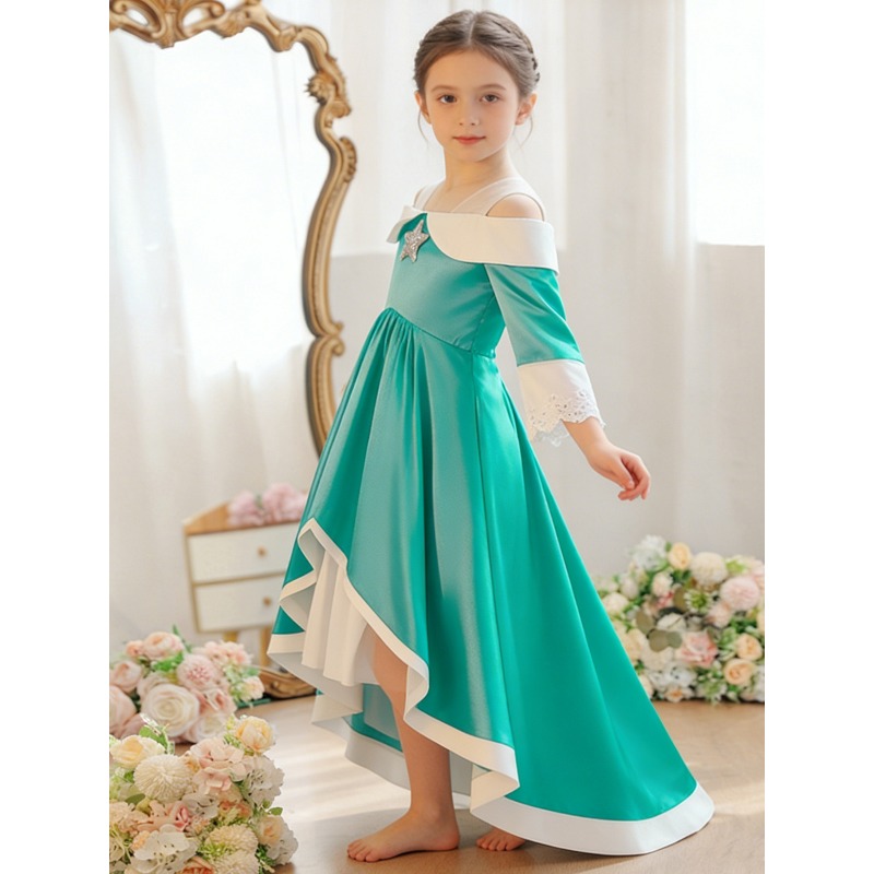 Princess Dress Girl's Off-shou – Baby Q Clothing Bewertung und Preis