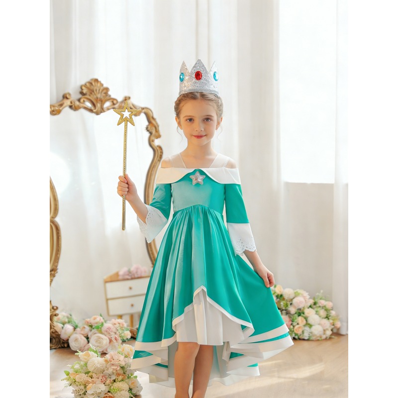 Princess Dress Girl's Off-shou – Baby Q Clothing Bewertung und Preis