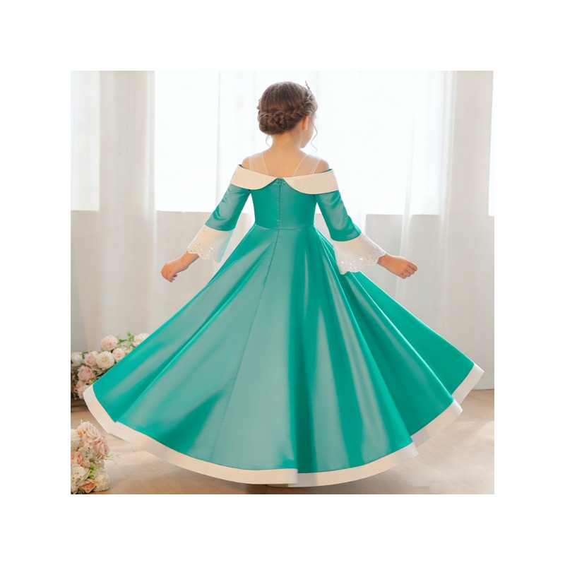 Princess Dress Girl's Off-shou – Baby Q Clothing Bewertung und Preis