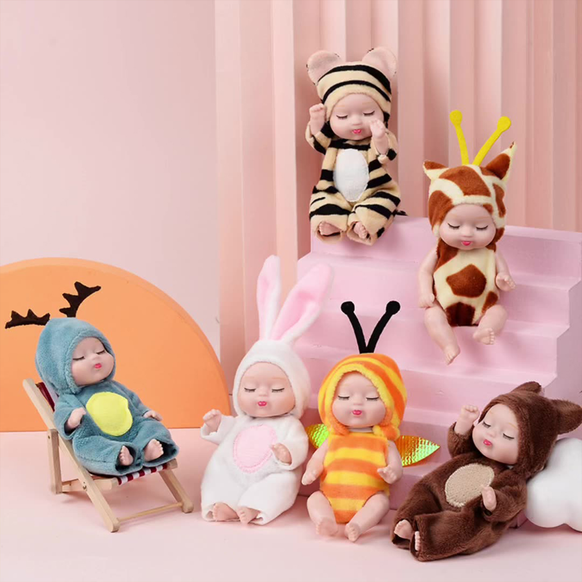 1/6PCS Mini Newborn Doll Rebir – Baby Clothing Gift Set Bewertung und Preis