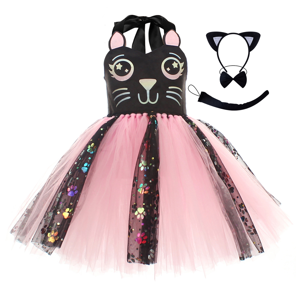 Pink Black Cat Tutu Dress for  – Baby Clothing For Girls Bewertung und Preis
