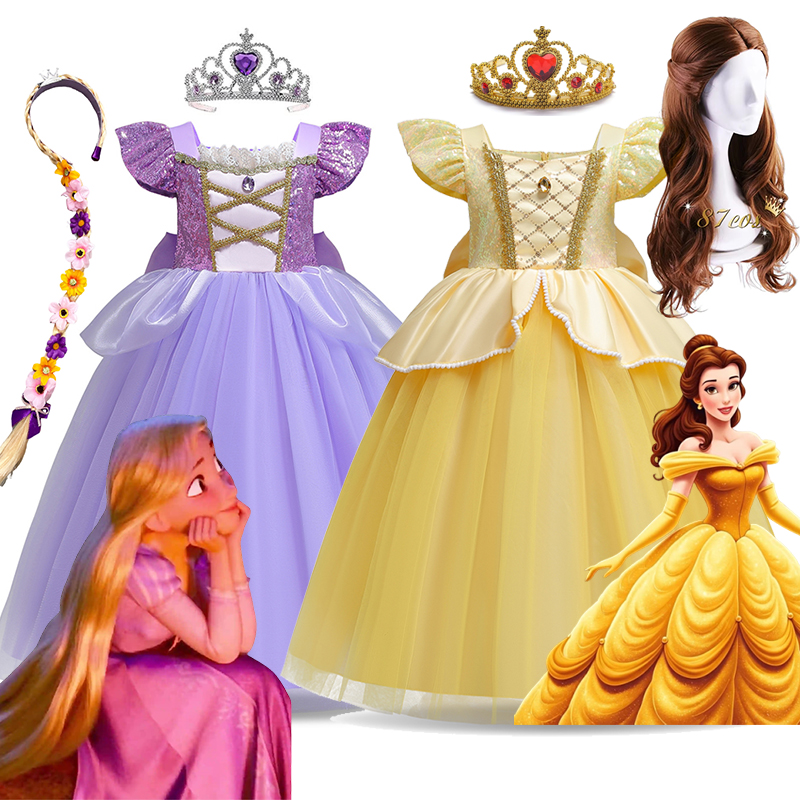 Disney Rapunzel Belle Dress Ki – Baby Q Clothing Bewertung und Preis