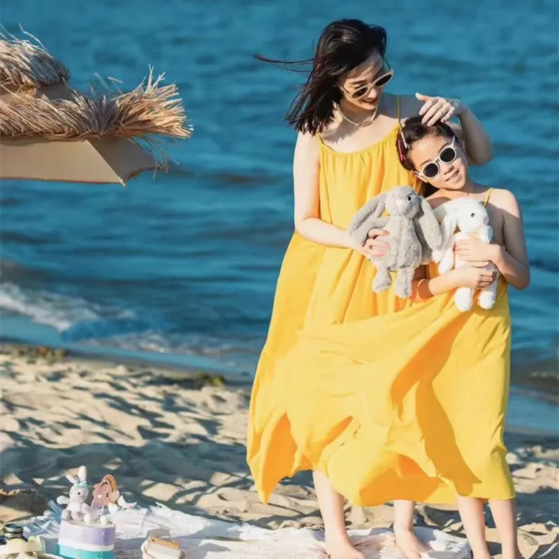 Mother and Daughter Matching B – Baby Yellow Clothing Women Bewertung und Preis