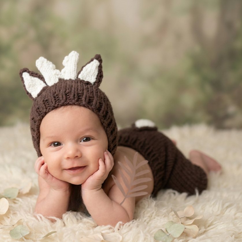 2Pcs Newborn Fawn Outfit Photo – Baby Hat Beanie Bewertung und Preis