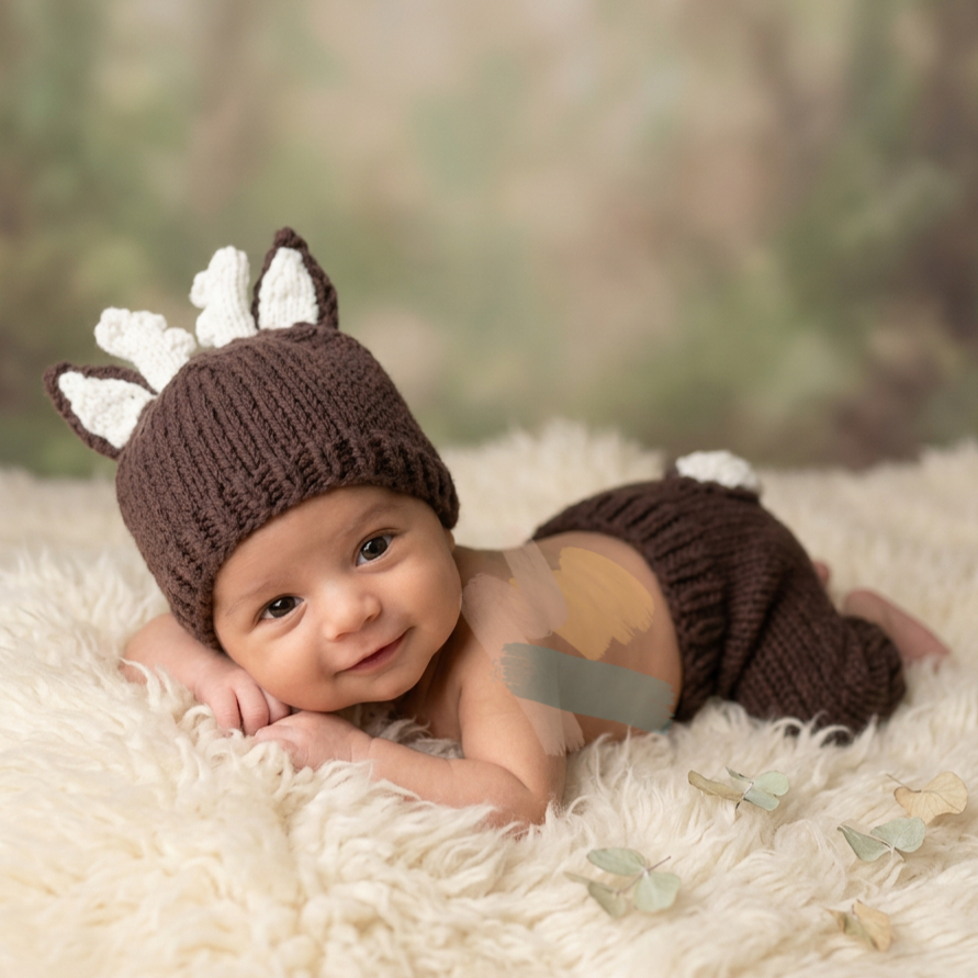 2Pcs Newborn Fawn Outfit Photo – Baby Hat Beanie Bewertung und Preis
