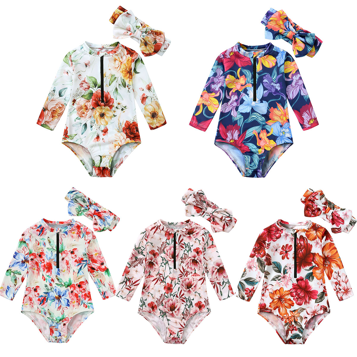 Ins Fashion Floral Swimwear fo – Baby Swimwear Uv Bewertung und Preis