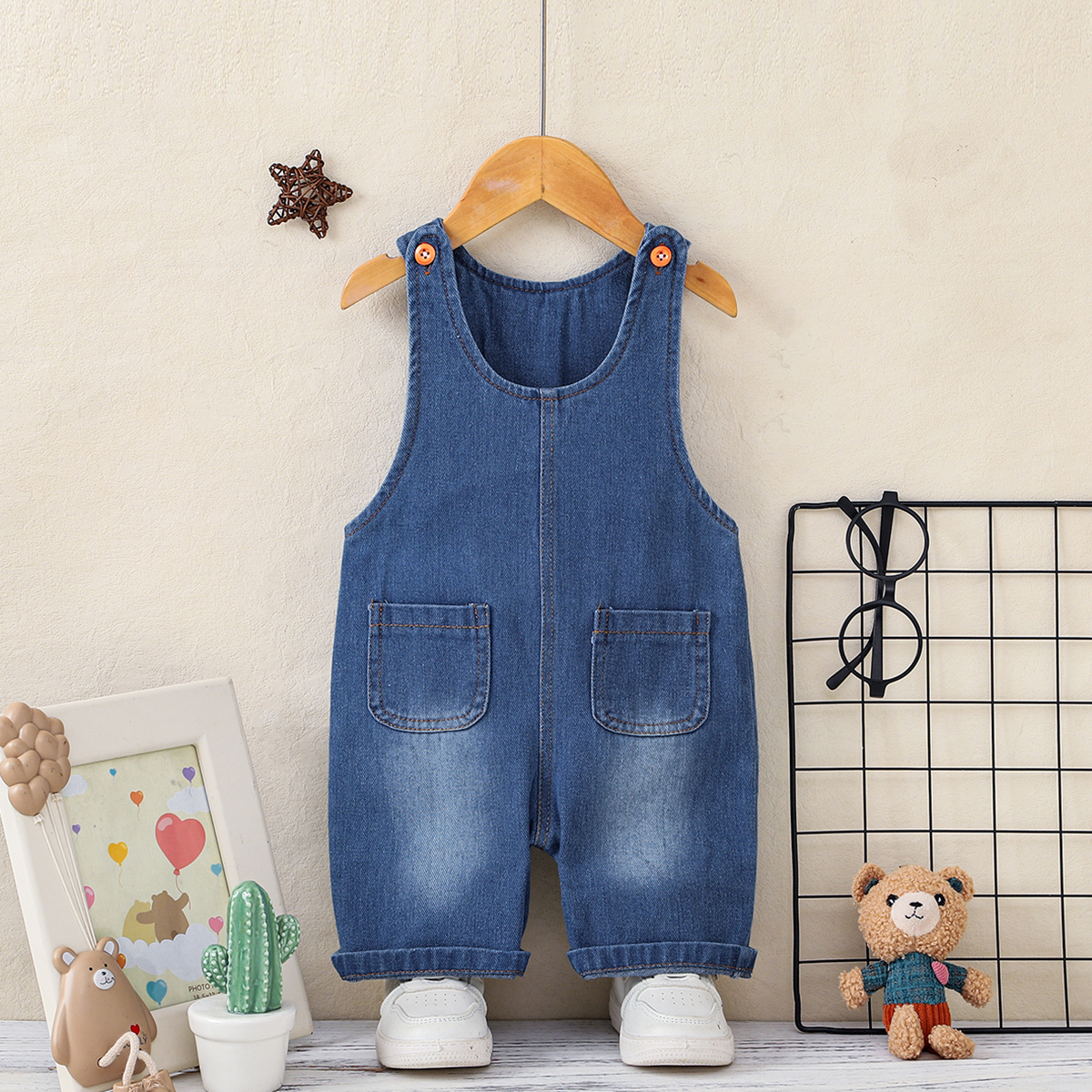 1pc Summer Baby Denim Short Ov – Baby Overall Denim Bewertung und Preis