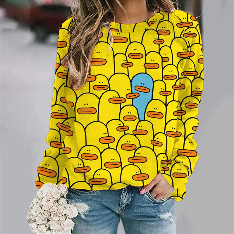 Funny Yellow Baby Duck 3D Prin – Baby Yellow Clothing Women Bewertung und Preis