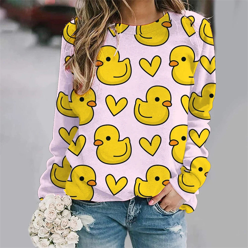 Funny Yellow Baby Duck 3D Prin – Baby Yellow Clothing Women Bewertung und Preis