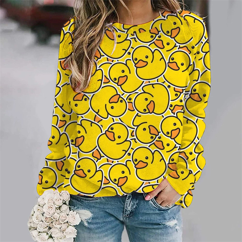Funny Yellow Baby Duck 3D Prin – Baby Yellow Clothing Women Bewertung und Preis