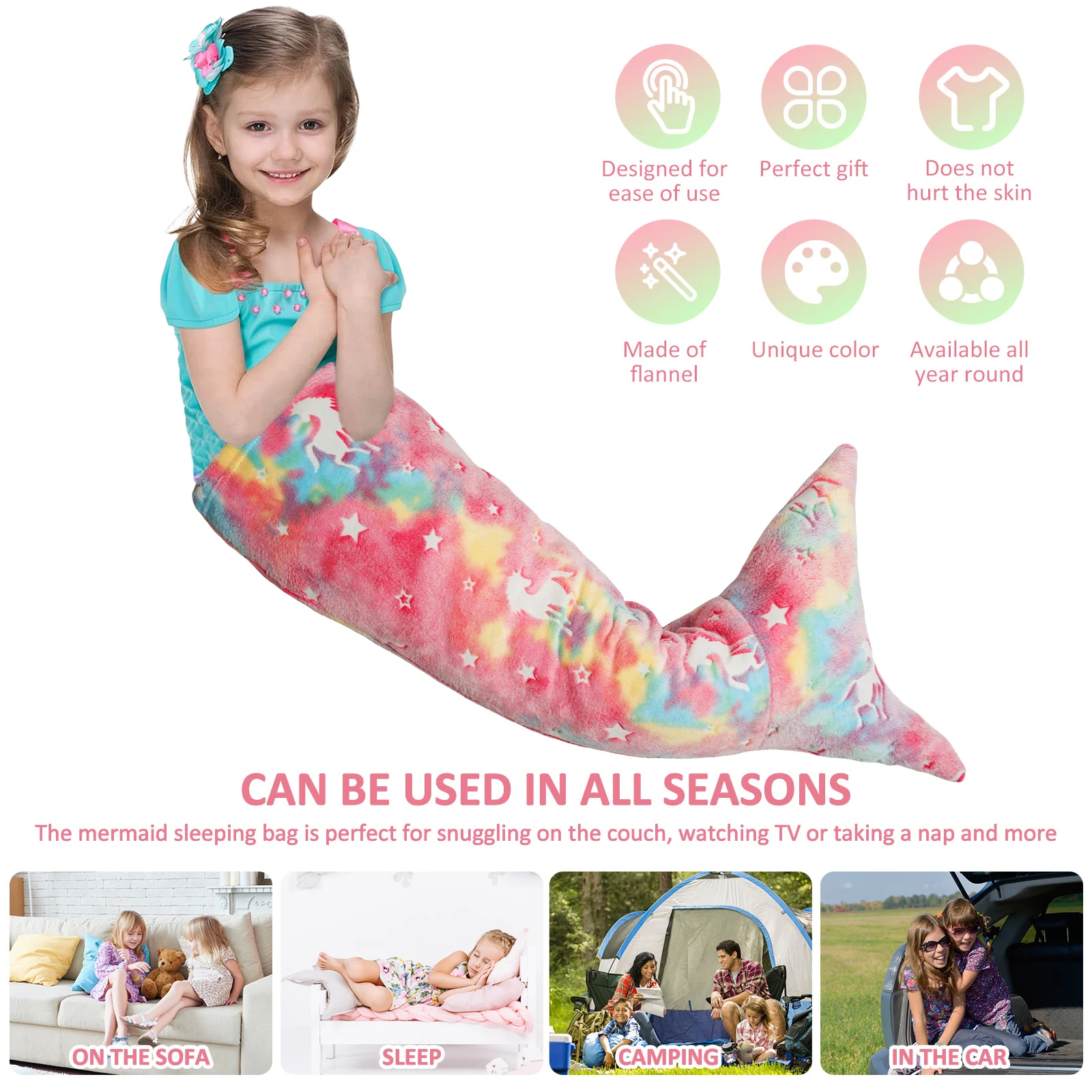 Flannel Mermaid Sleeping Bag S – Fleece Sleep Bag Bewertung und Preis