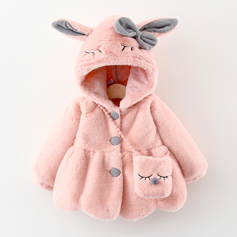 Cute Rabbit Ears Plush Baby Ja – Baby Xmas Clothing Bewertung und Preis