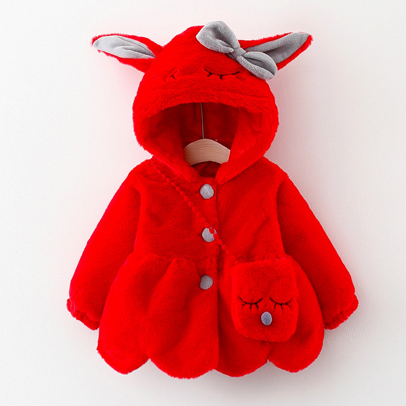 Cute Rabbit Ears Plush Baby Ja – Baby Xmas Clothing Bewertung und Preis