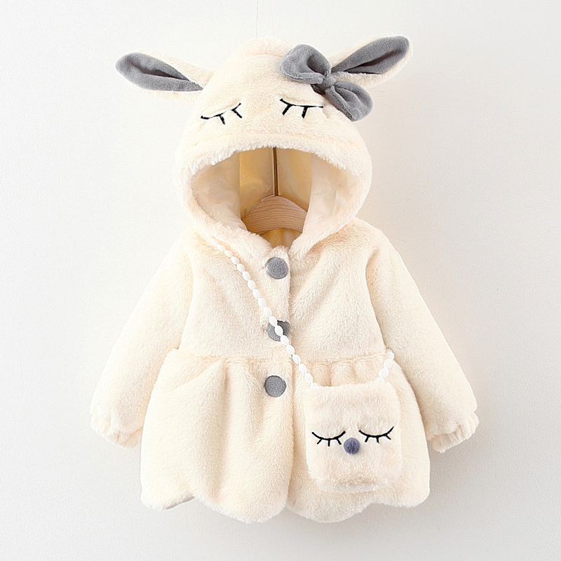 Cute Rabbit Ears Plush Baby Ja – Baby Xmas Clothing Bewertung und Preis