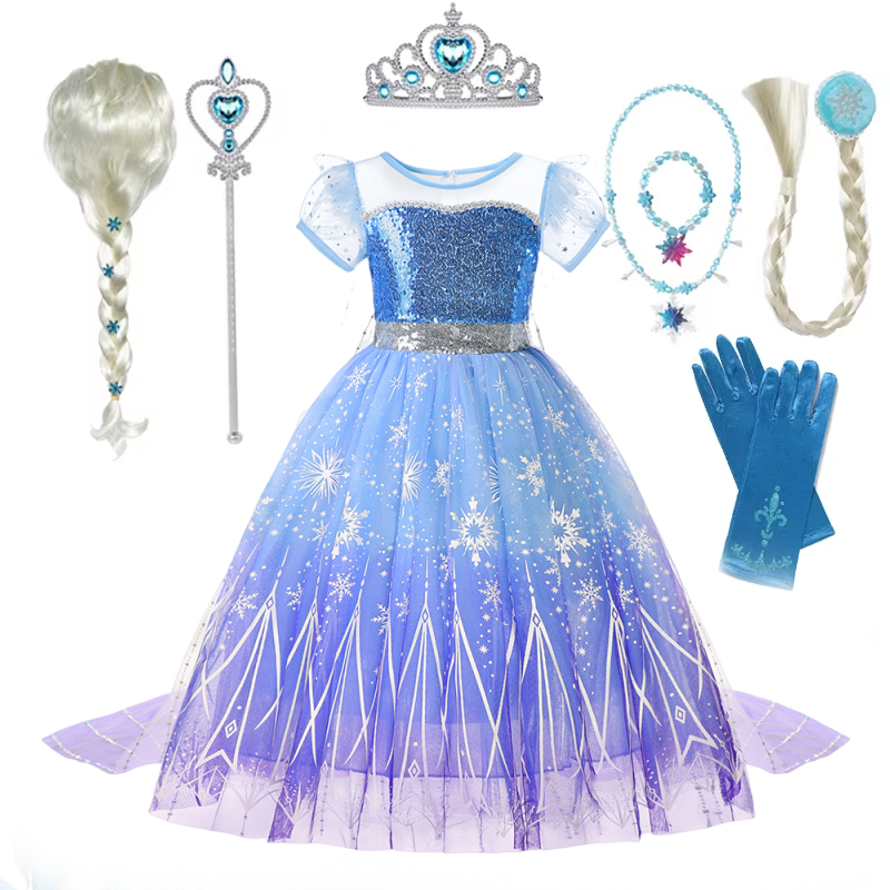 Elsa Girl Dresses Princess Cos – Baby Q Clothing Bewertung und Preis