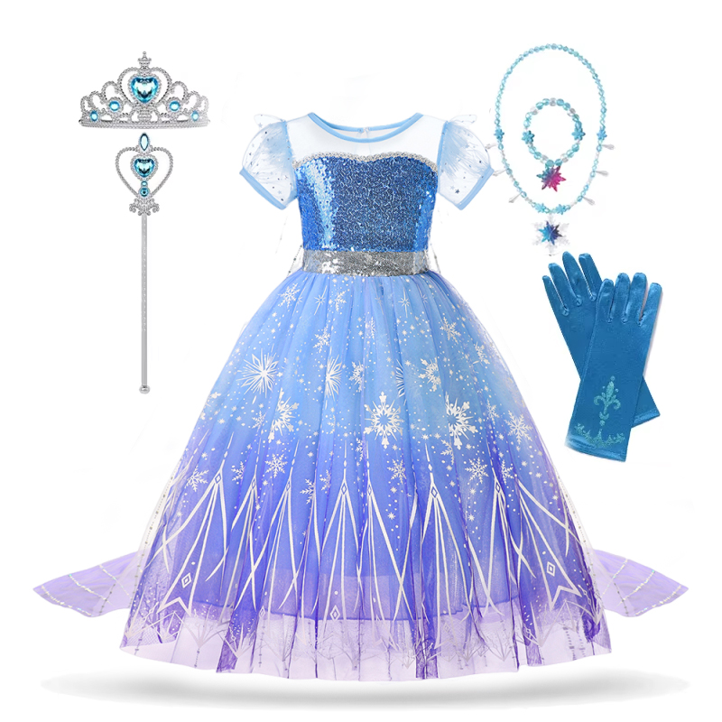 Elsa Girl Dresses Princess Cos – Baby Q Clothing Bewertung und Preis