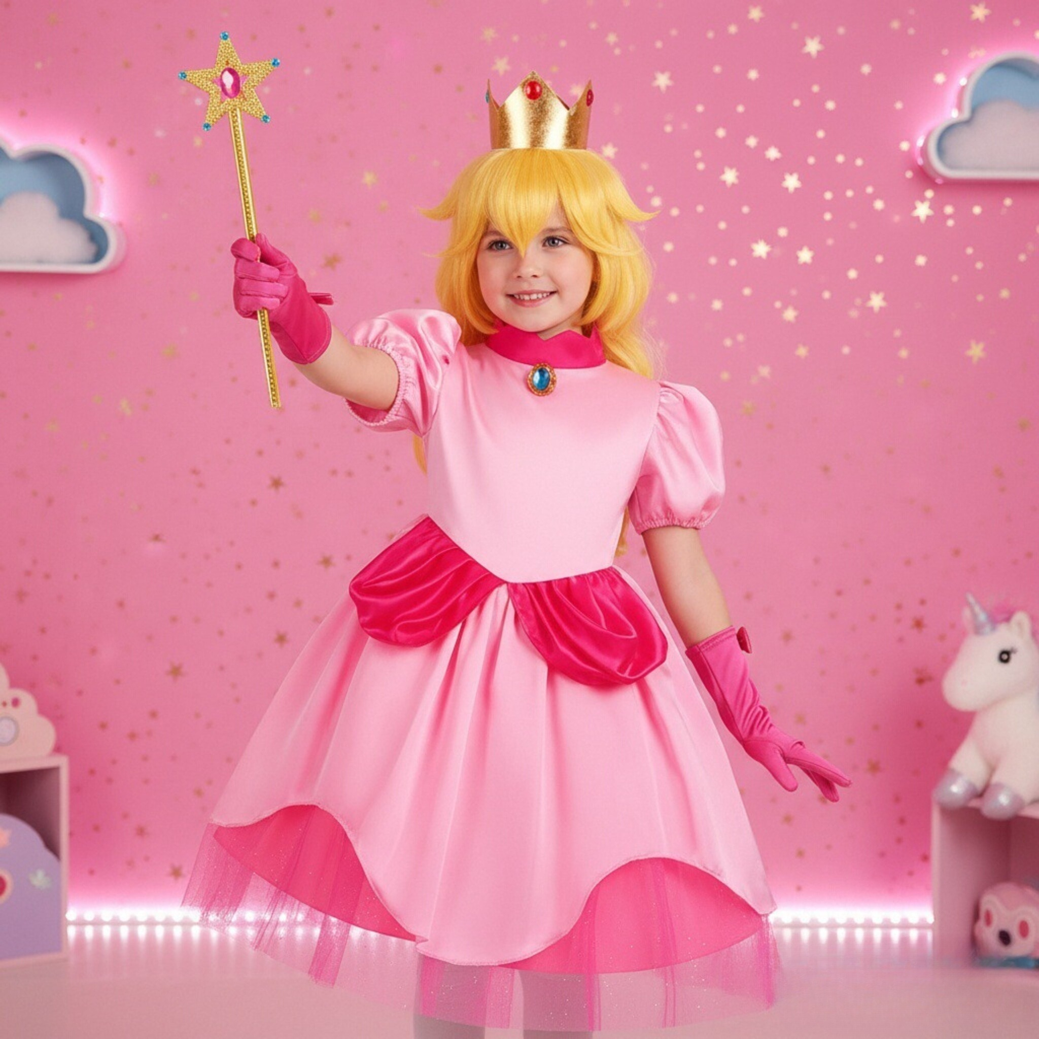 Peach Princess Dress Girl 2-10 – Baby Q Clothing Bewertung und Preis