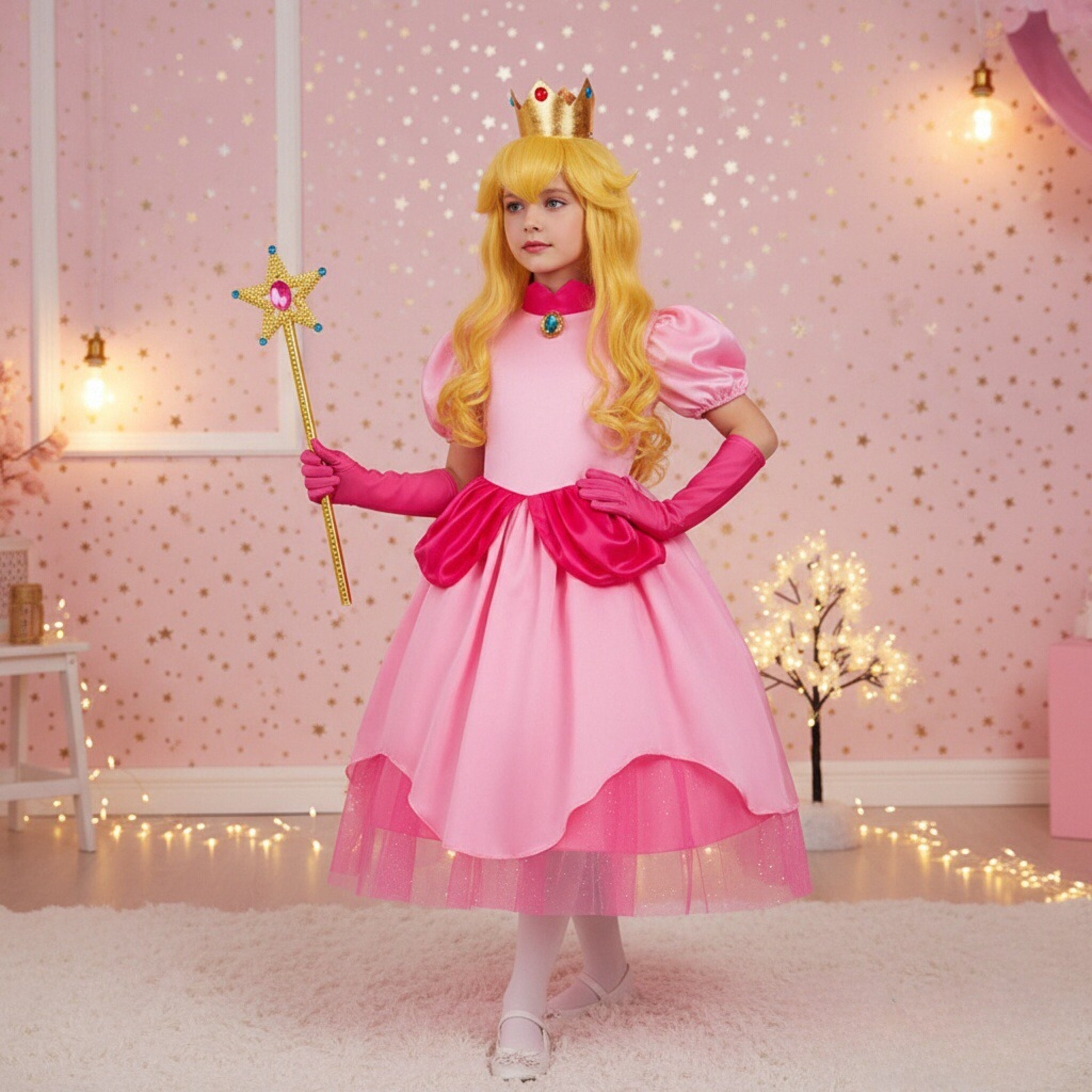 Peach Princess Dress Girl 2-10 – Baby Q Clothing Bewertung und Preis