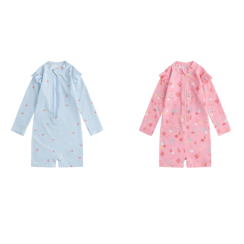 Toddler Kids Long Sleeve One-P – Baby Swimwear Uv Bewertung und Preis