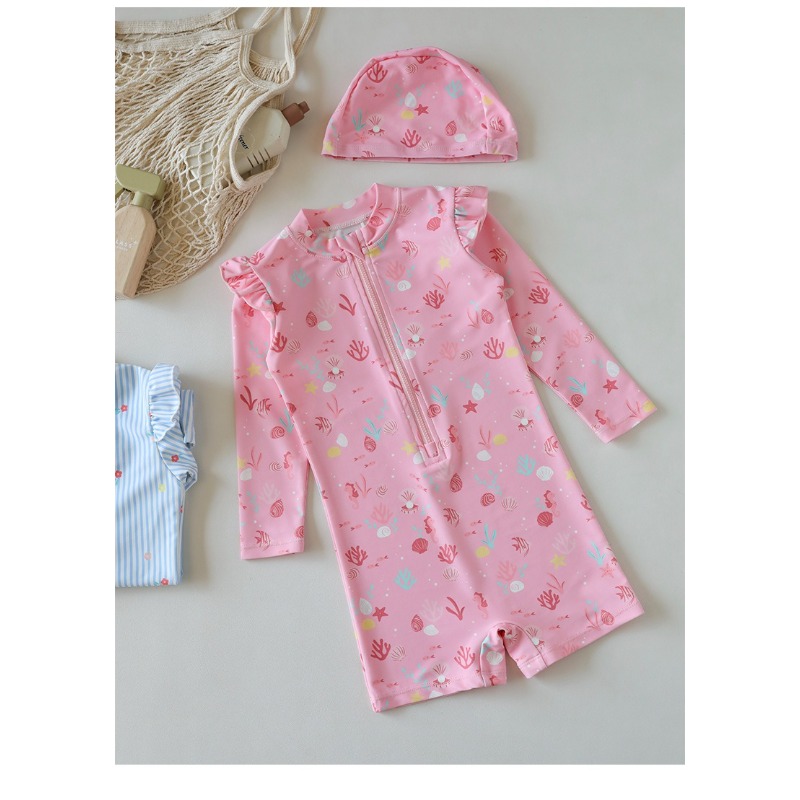 Toddler Kids Long Sleeve One-P – Baby Swimwear Uv Bewertung und Preis