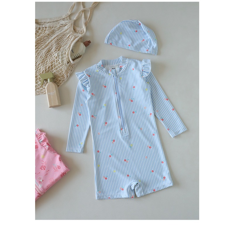 Toddler Kids Long Sleeve One-P – Baby Swimwear Uv Bewertung und Preis
