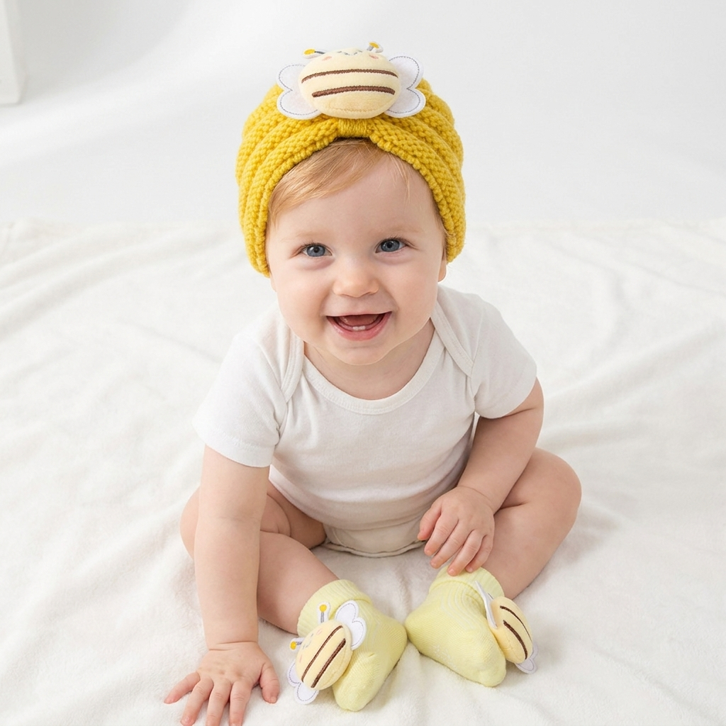 2Pcs/Set Baby Knitted Turban H – Baby Hat Beanie Bewertung und Preis