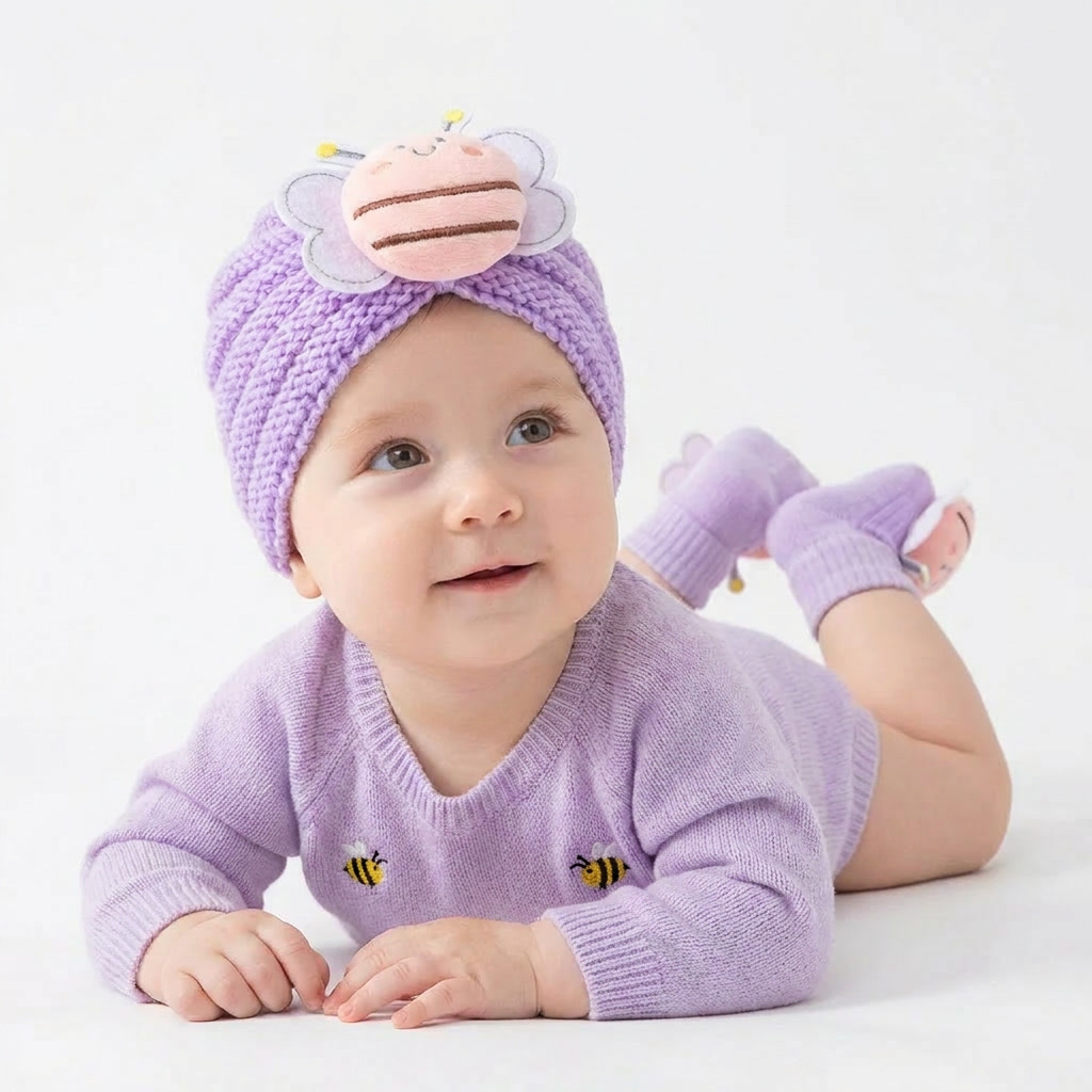 2Pcs/Set Baby Knitted Turban H – Baby Hat Beanie Bewertung und Preis